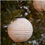 Lights4fun Lot de 3 Lampions Solaires Pastels en Tyvek avec LED Blanc Chaud de Diamètre 20cm pour Exterieur