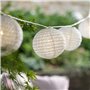 Lights4Fun Guirlande Lumineuse Raccordable à 10 Lampions Imperméables de 15 cm Style Lampion Vintage pour Extérieur Jardin
