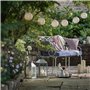 Lights4Fun Guirlande Lumineuse Raccordable à 10 Lampions Imperméables de 15 cm Style Lampion Vintage pour Extérieur Jardin