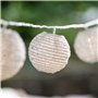 Lights4fun Guirlande Lumineuse Raccordable à 20 Lampions Blancs avec LED Blanc Chaud Décoration d'Été Pour l'Intérieur et l'Exté