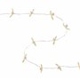 Lights4fun Guirlande Lumineuse avec Fleurs Roses et 20 LED Blanc Chaud à Piles avec Minuterie Résistante aux Intempéries Décorat