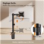 VonHaus Support pour Écran de 13-32" - Bras Articulé Écran PC avec Pince de Bureau, Réglable en Hauteur, Inclinaison Complète, B