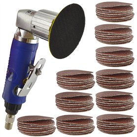 2" de l'air et de l'angle Meuleuse Ponceuse polisseuse Pack 100 grain de ponçage mixte Autoagrippantes Pads