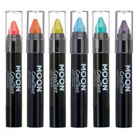Moon Creations Crayons pour le corps en bâton de peinture pour le visage | Peinture résistante à la sueur et à l’eau | Sans crua