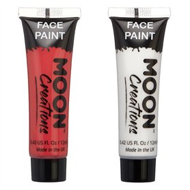 Moon Creations Tubes de peinture pour le visage et le corps | Peinture prête à l'emploi | Sans cruauté | pour enfants