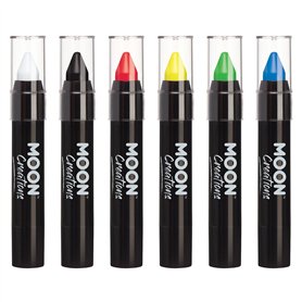 Moon Creations Crayons pour le corps en bâton de peinture pour le visage | Peinture résistante à la sueur et à l'eau | Sans crua