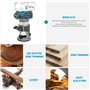KATSU FIT-BAT 21V Brushless Défonceuse sans Fil Affleureuse à Bois Plastifieuse Routeur Menuisiers Outil avec 3 Pinces à Mandrin