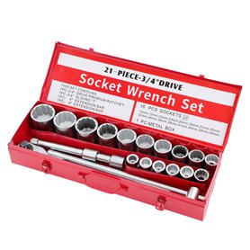 KATSU Jeu de Douilles 3/4" 21 Pièces