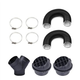 Aim Tools 75mm Tuyau de Sortie d'Air de Chauffage de Stationnement Diesel de Voiture Conduit d'Aération Y Branche Connecteur d'A