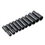 KATSU 1/2" Jeu de Douilles Profondes Impact 10 Pièces 8mm-24mm Métrique Clé Jeu de Douilles à Chocs Profondes, Outil de Réparati