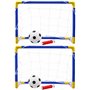Lot de 2 mini buts de football pour enfants – But de football junior avec filet