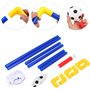 Lot de 2 mini buts de football pour enfants – But de football junior avec filet, ballon et pompe – Idéal pour le jardin et l'int