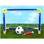 Lot de 2 mini buts de football pour enfants – But de football junior avec filet, ballon et pompe – Idéal pour le jardin et l'int