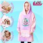 L.O.L. Surprise! Pull Plaid Enfant Fille - Pull Oversize en Polaire