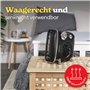Russell Hobbs 1800W/1.8KW Electric Heater, Retro Horizontal/Vertical Fan Heater in Black with Adjustable Thermostat, 2 Heat Sett
