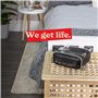 Russell Hobbs 1800W/1.8KW Electric Heater, Retro Horizontal/Vertical Fan Heater in Black with Adjustable Thermostat, 2 Heat Sett