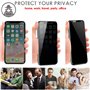 TECHGEAR Protection d'écran anti-espion pour iPhone 16 Pro - Filtre de confidentialité en verre trempé véritable - Compatible av