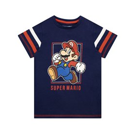 Super Mario T-Shirt Garçon Bleu 8-9 Ans