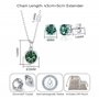 Philip Jones Ensemble collier et boucles d'oreilles avec pierre de naissance de mai (émeraude) créé avec des cristaux Zircondia®