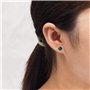 Philip Jones Ensemble collier et boucles d'oreilles avec pierre de naissance de mai (émeraude) créé avec des cristaux Zircondia®