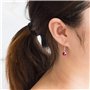 Philip Jones Ensemble collier et boucles d'oreilles avec pierre de naissance de juillet (rubis) créés avec des cristaux Zircondi