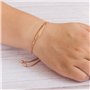 Philip Jones Bracelet d'amitié plume plaqué or rose créé avec des cristaux Zircondia®