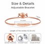 Philip Jones Bracelet d'amitié plume plaqué or rose créé avec des cristaux Zircondia®