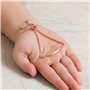 Philip Jones Bracelet d'amitié plume plaqué or rose créé avec des cristaux Zircondia®