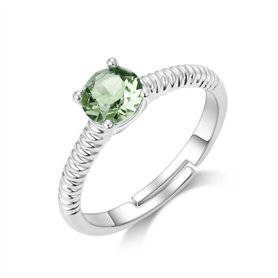 Philip Jones Bague en Cristal réglable Vert Clair créée avec des Cristaux Zircondia®