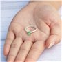 Philip Jones Bague en Cristal réglable Vert Clair créée avec des Cristaux Zircondia®