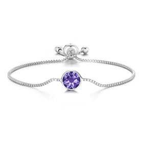 Philip Jones Bracelet en cristal violet clair créé avec des cristaux Zircondia®