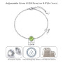 Philip Jones Bracelet de cheville en cristal vert clair créé avec des cristaux Zircondia®