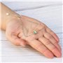 Philip Jones Bracelet de cheville en cristal vert clair créé avec des cristaux Zircondia®