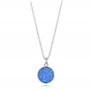 Philip Jones Collier Opale Bleue Synthétique Plaqué Argent