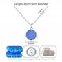 Philip Jones Collier Opale Bleue Synthétique Plaqué Argent