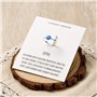 Philip Jones Bague en opale bleue synthétique avec carte de citation