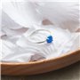 Philip Jones Bague en opale bleue synthétique avec carte de citation