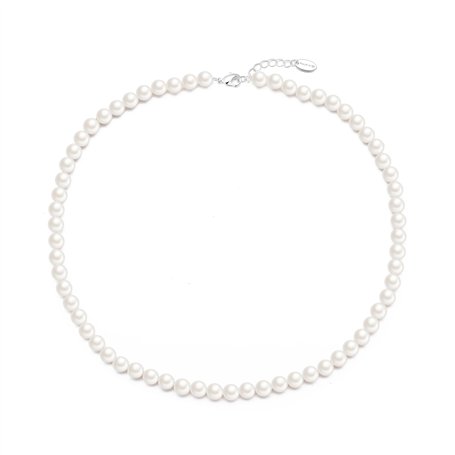 Philip Jones Collier ras du cou en perles blanches