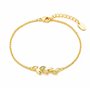 Philip Jones Bracelet chaîne feuille plaqué or créé avec cristaux Zircondia®
