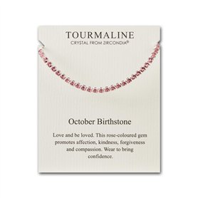 Philip Jones Bracelet d'amitié avec pierres de naissance du mois d'octobre avec cristaux de tourmaline Zircondia®