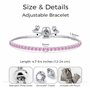 Philip Jones Bracelet d'amitié avec pierres de naissance du mois d'octobre avec cristaux de tourmaline Zircondia®, Cristal, Cris