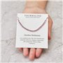 Philip Jones Bracelet d'amitié avec pierres de naissance du mois d'octobre avec cristaux de tourmaline Zircondia®, Cristal, Cris
