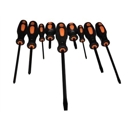 Mr. Gadget's Solutions Lot de 9 tournevis cruciformes et têtes fendues pour la maison
