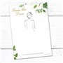 Lot de 20 Guess The Dress – Jeu pour enterrement de vie de jeune fille – Motif botanique – Certificat de gagnant inclus