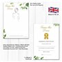 Lot de 20 Guess The Dress – Jeu pour enterrement de vie de jeune fille – Motif botanique – Certificat de gagnant inclus