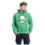 Super Mario 1 - Champignon Up Homme Sweat-Shirt à Capuche Vert M