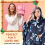 Disney Pull Plaid Femme Stitch Plaid à Manche en Polaire Sweat Poncho Polaire Oversize Long Taille Unique Adulte Ado