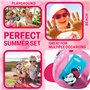 Disney 100% UV Lunettes de Soleil Fille et Ensemble Réglable Casquette (Rose Minnie)