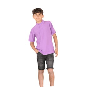 NY Deluxe Edition Polos unisexes en coton uni pour garçons et filles