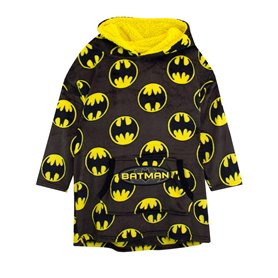 DC Comics Vêtements d'intérieur à Capuche en Polaire surdimensionnée pour Enfants Batman Gris Taille Unique